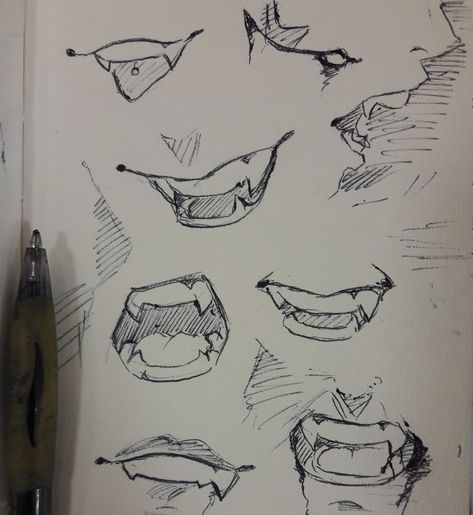 Anime Mouth Drawing Fangs, Fangs Drawing Reference, Fangs Reference, Vampire Fangs Drawing, Mouth Drawing Reference Fangs, Fangs Drawings, Women Anatomy, Mouth Art, Anime Mouth Drawing