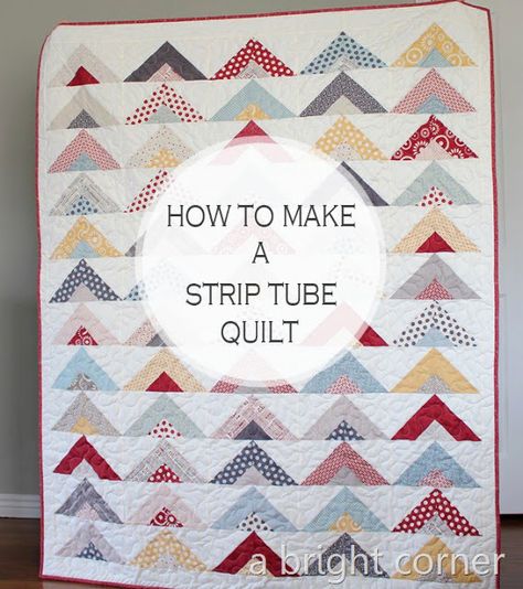 Tube Quilting, Quilting Scraps, Quilting Hacks, King Quilts, Quilt Instructions, Geese Quilt, Strip Quilt Patterns, Beginner Quilting, Rag Quilt Tutorial