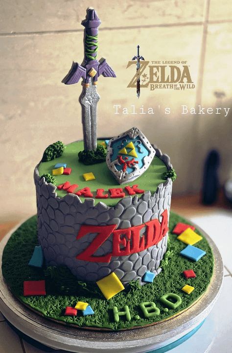 Legend of Zelda Birthday Cake Ideas Images (Pictures) Legend Of Zelda Cake, Legend Of Zelda Birthday, Zelda Cake, Zelda Party, Zelda Birthday, Cake Designs Images, Edible Image Cake, Double Height, Cake Sizes