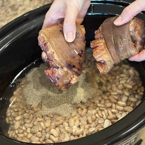 How To Make Soup Beans In A Crock Pot, Bean And Ham Hock Soup Crock Pot, Crockpot Beans And Ham Hock, Beans And Ham Hocks Crockpot, Crockpot Pinto Beans With Ham Hock, Ham Hocks And Beans In Crockpot, Ham Hock And Beans, Beans In A Crockpot, Ham Hock Soup