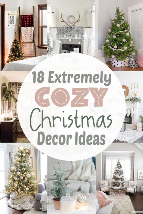 Cozy Christmas Decorations, Christmas Bedrooms Cozy, Diy Christmas Decorations For Home, Cozy Christmas Decor, Christmas Bathroom Decor, Christmas Decorations Living Room, Christmas Interiors, Christmas Decorations Bedroom, Christmas Décor