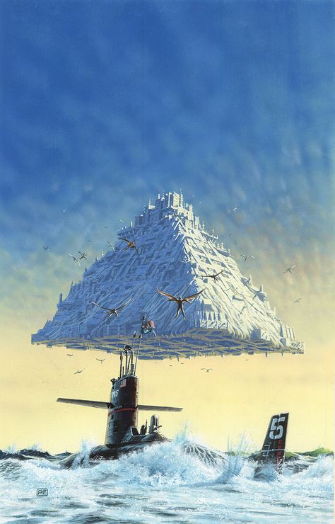 Peter Elson Peter Elson, Winged Man, Altered Reality, Floating Islands, Scifi Art, 70s Sci Fi Art, Arte Peculiar, Floating Island, Sf Art