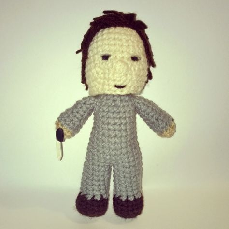 Horror Plushies, Crochet Horror, Free Crochet Halloween, Crochet Halloween Patterns, Crochet Spooky, Michael Myers Jason Voorhees, Crochet Halloween, Halloween Crochet Patterns, Horror Movie Characters