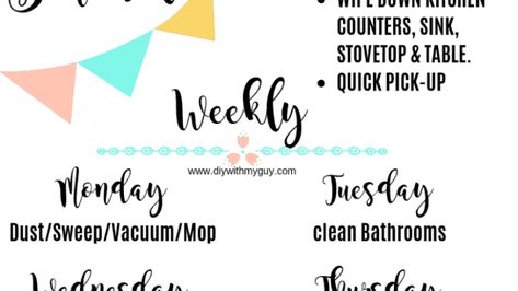 Easy Cleaning Schedule, Monthly Cleaning Schedule, Cleaning Schedules, Weekly Cleaning Schedule, Weekly Cleaning, Daily Cleaning, Cleaning Schedule, Bathroom Cleaning, Cleaning Routine