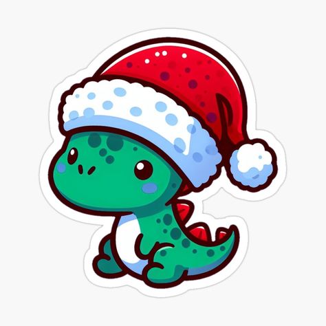 Get my art printed on awesome products. Support me at Redbubble #RBandME: https://www.redbubble.com/i/sticker/The-Christmas-Dino-Doodle-by-DCreativeP/155828455.JCQM3?asc=u Dino Doodle, Dino Christmas, Doodle Sticker, Dinosaur Stickers, Decorate Notebook, Coloring Stickers, Christmas Stickers, Eye Catching Colors, The Christmas