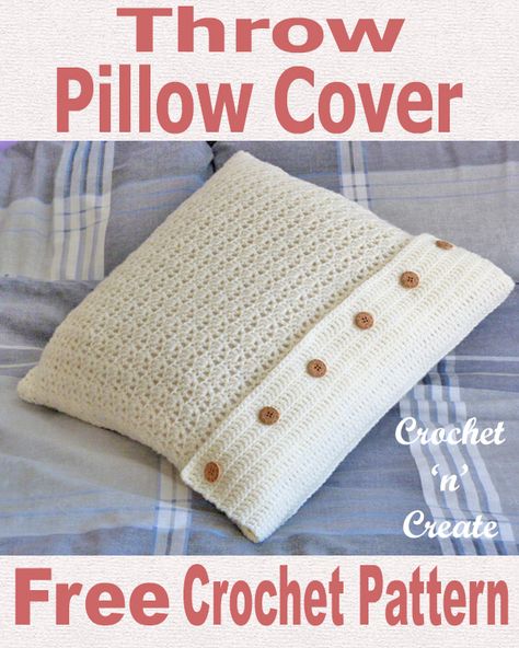 A large throw pillow cover which can be made to be put on your bed, floor, large chair or just to cuddle up to. Find this FREE crochet pattern on #crochetncreate #crochetpillows #crochetcushions #crochet #howto #crochetpattern #freecrochetpattern #crochetforthehome #diy #crafts #crochetaddict #followforcrochet Crocheted Pillows, Throw Pillow Cover Pattern, Crochet Cushion Covers, Pillow Cover Crochet Pattern, Crochet Pillow Patterns Free, Crochet Cushion Pattern, Cushion Cover Pattern, Pillow Covers Pattern, Crochet Cushion