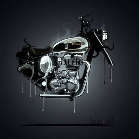 Royal Enfield Bullet, Design Line, Bike Art, Classic Series, Royal Enfield, Custom Motorcycle, Extreme Weather, New Model, Motorcycles