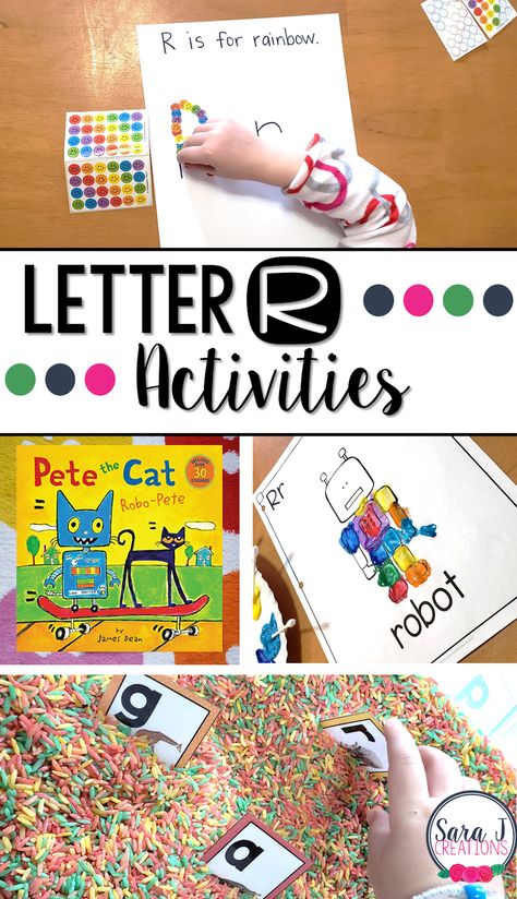 Letter R Activities that would be perfect for preschool or kindergarten. Art, fine motor, literacy, and alphabet practice and more all rolled into Letter R fun. O Activities, R Activities, Letter R Activities, Letter O Activities, Letter B Activities, School Diy Ideas, Alphabet Centers, Alphabet Practice, Alphabet Crafts