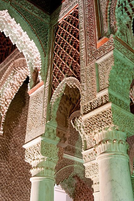 Saadian Tombs, Marrakech, Maroc (Morocco) Saadian Tombs, Dreamy Architecture, Muslim Architecture, Morocco Trip, Moroccan Doors, Moroccan Architecture, Travel Africa, Sky Bar, Moroccan Art