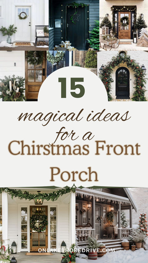 christmas porch ideas Outdoor Christmas Lights For Porch, Christmas Tree Farm Front Porch, Christmas Porch Decorating Ideas Lights, Christmas Porch Hanging Decor, Outdoor Christmas Lights Front Porch, Exterior Xmas Decorations, Porch Decorating Christmas Ideas, Prelit Christmas Wreaths, Christmas Decor On Porch