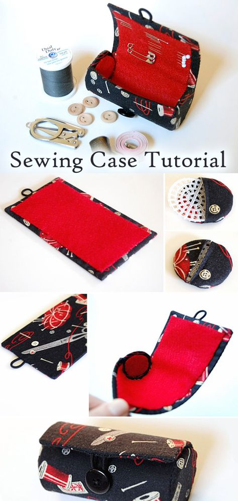 Sewing Case Pattern Free, Travel Sewing Projects, Travel Sewing Case, Travel Sewing Kit, Colorful Hairstyles, Sewing Case, Travel Sewing, Needle Books, Tutorial Ideas