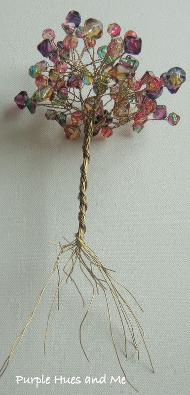 Wire Bead Tree Tutorial, Bead Tree Diy, Bead Trees, Angel Ideas, Ming Tree, Bead Tree, Seashell Wreath, Mini Gardens, Wire Art Sculpture