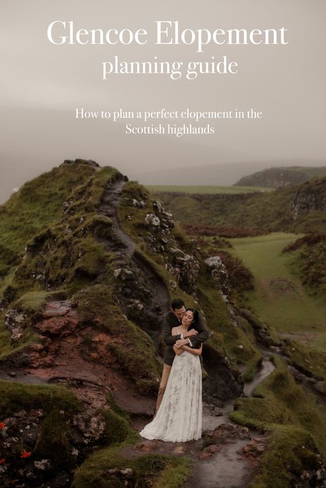 Scottish Highland Elopement, Scotland Elopement Scottish Highlands, Scottish Highlands Wedding, Glencoe Wedding, Glencoe Elopement, Scottish Wedding Themes, Scottish Wedding Traditions, Elegant Long Sleeve Wedding Dresses, Elopement Aesthetic