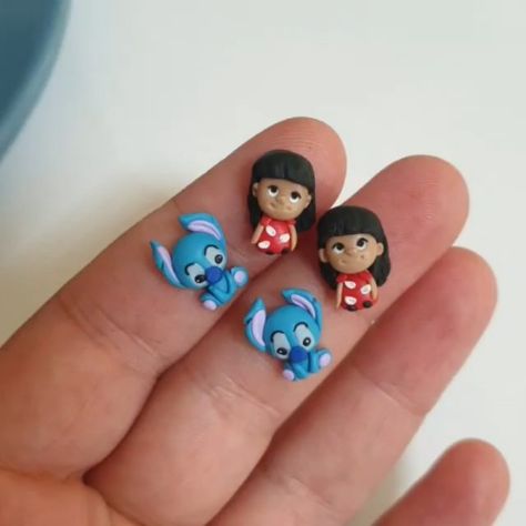 Stitch Earrings, Lilo Et Stitch, Handmade Jewel, Have A Good Day, Clay Ideas, Disney Inspired, Lilo And Stitch, Pixar, Good Day