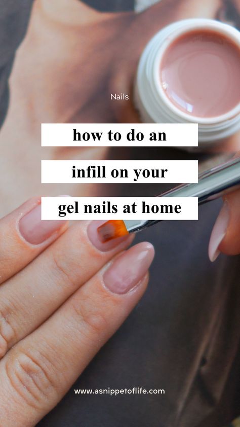 Do your on gel nails at home and infill them with no hassle Doing Your Own Gel Nails At Home, How To Fill In Gel Nails, Diy Gel Builder Nails At Home, Diy Builder Gel Nails At Home, At Home Gel Manicure, Gel Overlay Nails, Construction Nails, Home Gel Nails, Natural Looking Nails