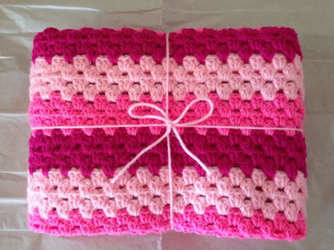 Baby Ramsey Pink Ombré Granny Stripe Blanket Granny Stripe Blanket, Granny Stripe, Stripe Blanket, Loom Knitting Projects, Crochet Stitches For Blankets, Blanket Ideas, Easy Crochet Blanket, Pink Blanket, Pink Crochet