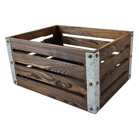 Wooden Crate Ideas, Wood Crate Shelves, Crate Display, Crate Shelves, Wood Crates, Wooden Crates, Fir Wood, Wooden Crate, Faux Plants