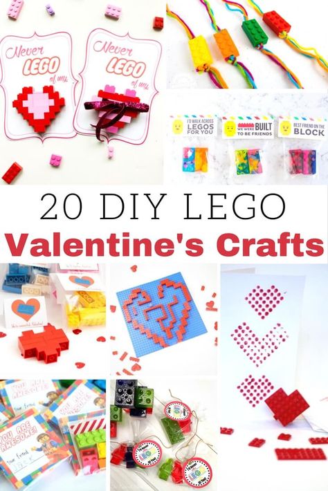 DIY LEGO Valentines Crafts #diy #diyvalentine #legovalentine #valentinecraft #valentinesday #valentines #lego Valentine's Crafts For Kids, Lego Valentine, Used Legos, Diy Lego, Valentine's Day Crafts For Kids, Mens Valentines Gifts, Valentines Crafts, Lego Craft, Valentine Crafts For Kids