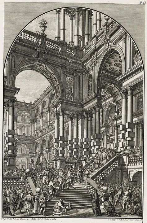 Piranesi? (not sure) Baroque And Rococo, Theatre Illustration, Linear Perspective, Historical Drawings, Circus Design, Art Baroque, Images Of Christ, History Of Art, Alpha Omega