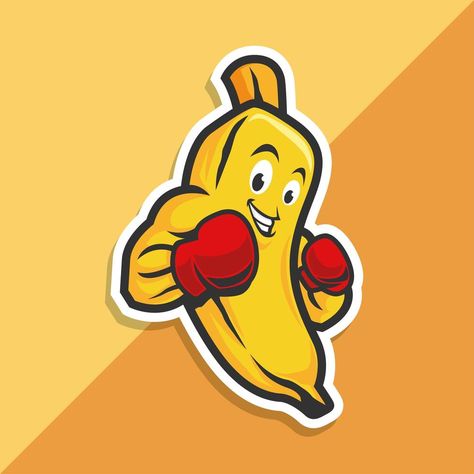 Boxing banana fruit character Banana Split Cartoon, Boxing Cartoon, Banana Character, Fruit Character, Vegetable Cartoon, Inktober 2024, Banana Fruit, Graffiti Characters, Rocky Road