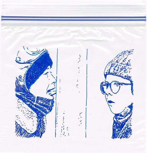 Flick's Stuck Tongue Sandwich Bag, Bag Art, Have Some Fun, Great Wave, Male Sketch, Drawings, Art