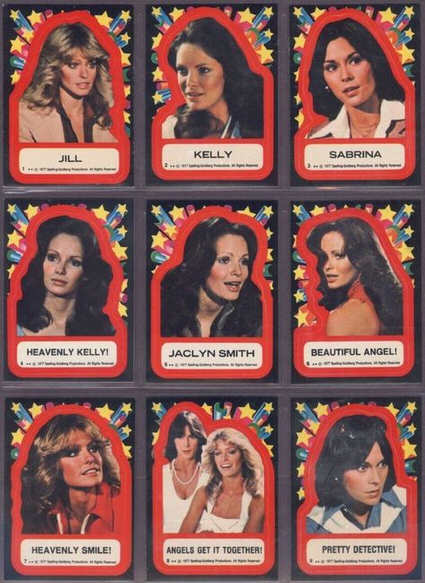 90s Yearbook Photos, Bubble Gum Cards, Yearbook Themes, Yearbook Design, Retro Graphic Design, Charlie’s Angels, Charlie's Angels, Vintage Poster Design, Yearbook Photos