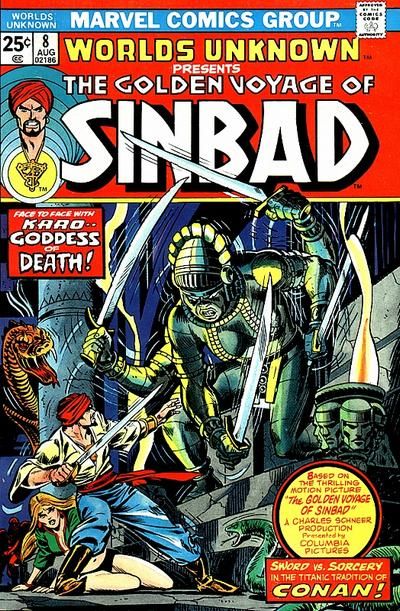 Golden Voyage Of Sinbad, Sinbad The Sailor, Fantasy Writer, Animation Artwork, The Sailor, Marvel Comic Books, Marvel Series, Classic Comics, Horror Comics