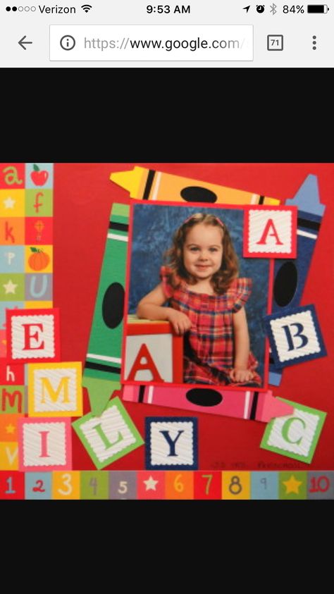 Preschool Scrapbook Layouts, Preschool Scrapbook Ideas, Scrapbook Ideas For School, Scrapbook Ideas For School Projects, Ideas For School Projects, Preschool Scrapbook, School Layout, School Layouts, Scrapbook School