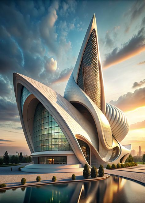 Discover the beauty of Zaha Hadid's architectural style, characterized by fluid curves and dynamic geometries. From swooping facades to organic interiors, her designs are a testament to her visionary talent. #architecture #design #zahahadid #curves #flow #interior #exterior #buildinginspiration Thomas Heatherwick Architecture, Zaha Hadid Architecture Sketches, Organic Interiors, Fantasy Buildings, Zaha Hadid Architecture, Interesting Architecture, Architectural Model, Unique House Design, Technology Wallpaper