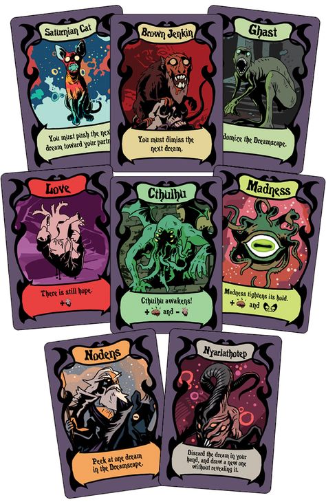 Tcg Card Design, Kodak Printomatic, Card Game Design, Instant Print Camera, Game Card Design, Myths & Monsters, Mad Love, Board Game Design, Hp Lovecraft