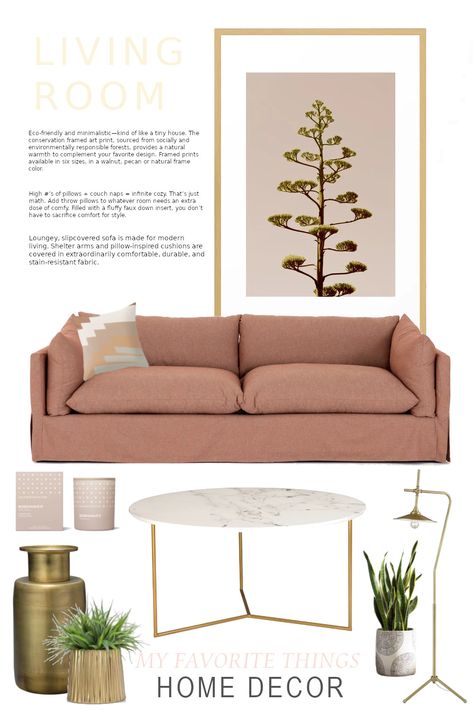 Rust pink sofa marble table  |   findawaybyjwp.com Modern Living Room Layout, Mauve Sofa, Marble Coffee Table Living Room, Blush Sofa, Blush Living Room, Pink Dining Rooms, Gold Living Room Decor, Brown Leather Couch, Pink Couch