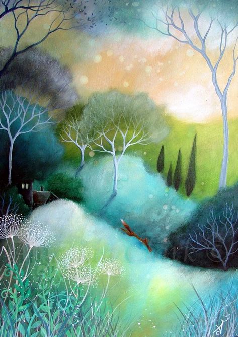 Print Titled homeward by Amanda Clark Fairytale | Etsy Amanda Clark, Fox Art Print, Woodland Wall Art, Art Fox, Clark Art, Fairytale Art, Fox Art, Oil Painting Flowers, Art And Illustration