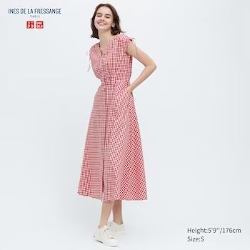 Discover great products at the best prices at Dealmoon. Uniqlo Cotton V-Neck Sleeveless Flare Dress (Checked) (Ines de la Fressange). Price:$69.90 at Uniqlo Spring Summer 2023, Belted Shirt Dress, Dress Shirt Sleeves, Spring Summer Collection, Boatneck Sweater, Cotton Jacket, Cotton Twill Fabric, Floral Shirt, Long Sleeve Cardigan