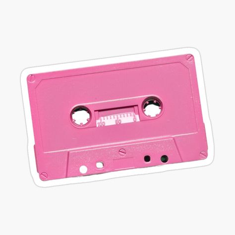 Get my art printed on awesome products. Support me at Redbubble #RBandME: https://www.redbubble.com/i/sticker/Pink-vintage-cassette-sticker-by-Tanjaadali/150971745.EJUG5?asc=u 2000s Stickers Aesthetic, 2000s Stickers, Pink Y2k Stickers, Pink Cd, Ikea Art, Y2k Stickers, Y2k Baddie, Pink Y2k, Aesthetic Y2k