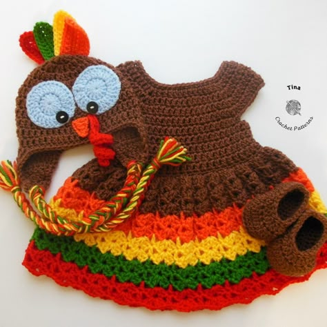 Make this cute Turkey baby Outfit for a Halloween!🥰 Pattern in sizes 0-24 months now available in my Etsy Shop! Link in Bio!😍 #tinacrochetpatterns #crochetutah #babygifts #crochetbabyoutfit #makersgonnamake #makersofinstagram #crochetaddict #handmade #yarnaddict #crochetbaby #crochetturkey #crochetbabydress #babyturkey #crochethalloweencostume #turkey Baby Turkey Costume, Thanksgiving Crochet Patterns Free, Goose Costume, Crochet Turkey, Thanksgiving Crochet, Crochet Baby Costumes, Thanksgiving Baby Outfits, Crochet Costumes, Newborn Crochet Patterns