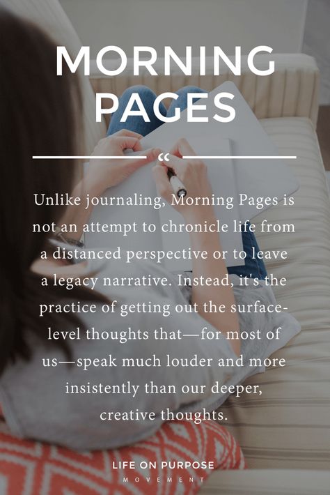 Morning Pages: A Practice to Help You Clear the Chatter and Start Each Day with Clarity & Peace The Artists Way Morning Pages, Artists Way, Julia Cameron, The Artist's Way, Morning Pages, Miracle Morning, Feeling Empty, Journal Writing Prompts, Love My Kids