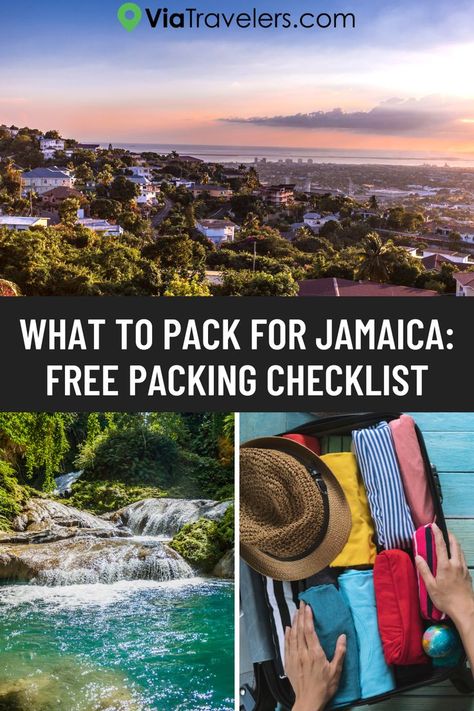 What to Pack for Jamaica What To Pack For Jamaica, Things To Do In Jamaica, Trip To Jamaica, Packing Guide, Jamaica Travel, Packing Checklist, Caribbean Travel, Packing Tips For Travel, Travel List