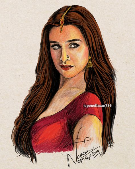 Shraddha Kapoor In Stree 2🌹 Do you agree? Shraddha Kapoor = Khubsoorati🌹 Artwork of Beautiful and super talented actress @shraddhakapoor in movie #Stree2, Hope you like it! #shraddhakapoor #streemovie #koiitnakhubsurat #shraddakapoor #stree2movie Follow @pencilman786 for more such #artwork #shraddha #shraddhakapoorsuperfans #shraddhakapoorfans #shraddhakapoorlovers [ Shraddha Kapoor, Stree 2 Movie, Pencil Drawing, Artwork, Bollywood, Koi Itna Khubsoorat, Sketch ] Art Pencils, Shraddha Kapoor, 2 Movie, Drawing Artwork, Pencil Drawing, Pencil Drawings, Koi, Sketch, Pencil