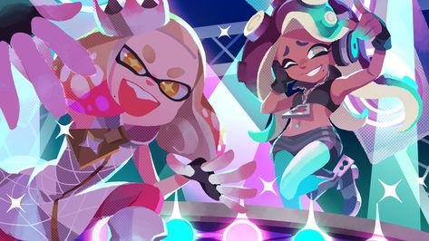 Pearl Marina, Marina Splatoon, Pearl And Marina, Splatoon Comics, Art Advice, Silly Games, Off The Hook, Nintendo Art, The Hook