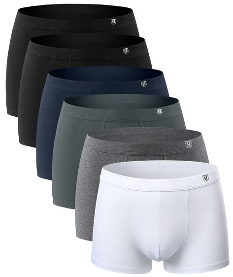 PRICES MAY VARY. 【Quality Fabric】 These tag free boxer briefs for mens pack super soft cotton to make them a necessity in your everyday underwear rotation. Made with 95% Cotton and 5% Spandex, giving you the cozy comfort you love. 【Perfect Fit】 Our boxer briefs sport a 4’’ inseam, which is the perfect length for coverage + comfort. The 4-way stretch fabric means these guys will move with you without giving any constriction. 【Extremely Comfortable】 Comfort flex waistband keeps your underwear pouc Male Boxers, Mens Boxer Briefs, Men Boxers, Mens Casual Outfits Summer, Mens Boxer Shorts, Streetwear Men, Mens Boxers, Streetwear Men Outfits, Mens Casual Outfits