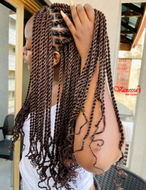 African Hair Braiding Styles Ideas Senegalese Twists, Rasta Twist Braids, Twist Braids Color, Twist Braids Hairstyles With Curls, Senegalese Twist Braids Medium, Twist Braids Hairstyles Senegalese, Senegalese Twist Hairstyles Color, Twist Braids With Curls, Long Knotless Braids With Beads