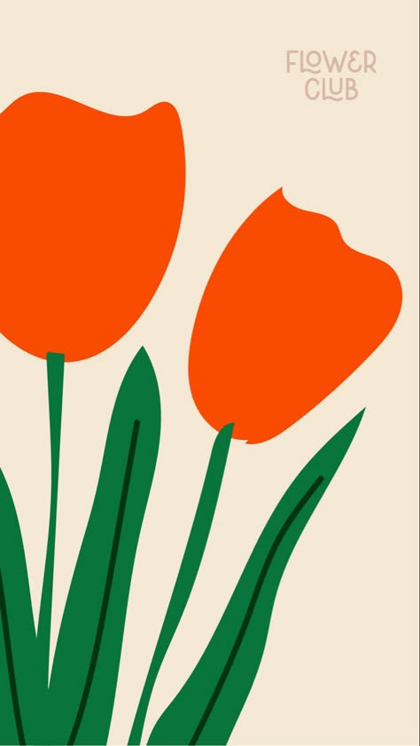 Tulip Vintage Illustration, Tulip Illustration Simple, Line Art Color, Tulip Illustration, Tulip Drawing, Flower Illustrations, Flowers Illustration, 카드 디자인, Canvas Painting Designs