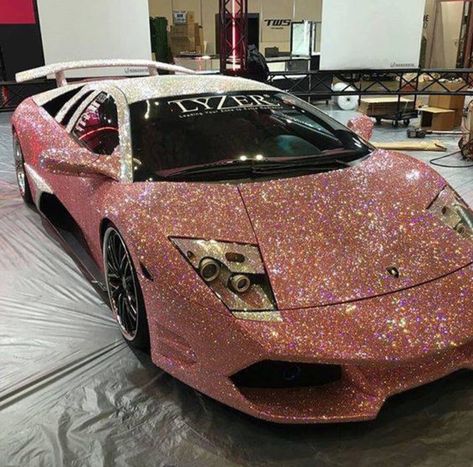 Swarovski crystal Lamborghini Pink Lamborghini, Glitter Car, Lamborghini Lamborghini, Rich Cars, Girly Car, Lamborghini Cars, Cars Luxury, Pink Car, Fancy Cars