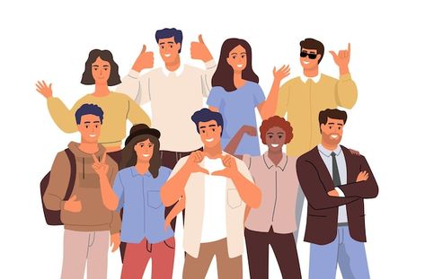 Group of people together young men and w... | Premium Vector #Freepik #vector #community #girl-design #character-illustration #society Society Illustration People, People Illustration Simple, Group Of People Illustration, Society Pictures, People Animation, Community Illustration, Illustration Presentation, Society Illustration, Group Illustration