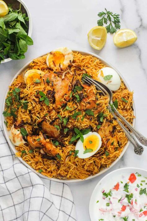 Chicken Biryani - The epitome of an one-pot meal made with aromatic basmati rice, tender chicken, spices and herbs that is cooked over low heat for the most delectable flavors. #ministryofcurry #instantpot Ministry Of Curry, Chicken Biryani, Fresh Spices, One Pot Dishes, Biryani Recipe, Chicken Spices, Minced Meat, Instapot Recipes, Instant Pot Chicken