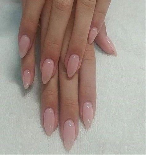 Almond Nails Pink, Pinterest Valentines, Pale Pink Nails, Sheer Nails, Kutek Disney, Unghie Sfumate, Pointy Nails, Nagel Tips, Almond Nails Designs