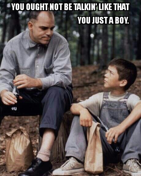 Sling Blade Sling Blade Quotes, Sling Blade, Billy Bob Thornton, Lucas Black, Fav Celebrities, Movie Time, Male Actors, Southern Gothic, Movie Buff