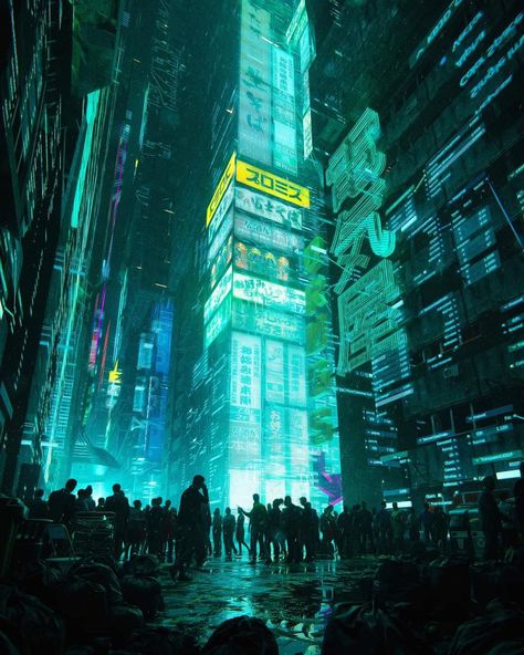 Futuristic Architecture Future City, Cyberpunk Building, Japanese Neighborhood, Sci Fi Architecture, Cyberpunk Rpg, Sci Fi City, Cyberpunk Aesthetic, Cyberpunk City, Arte Cyberpunk