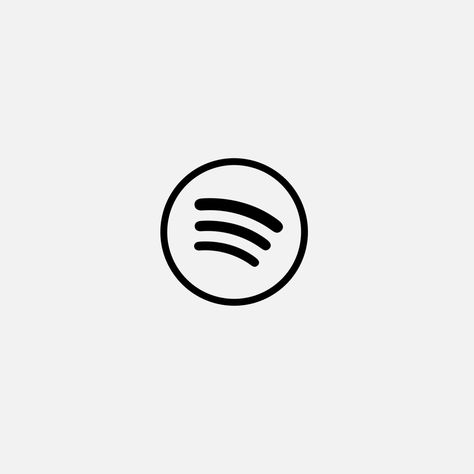 White Icon Spotify, White Spotify Icon, Spotify Widget Icon, Black And White Spotify Icon, Spotify Icon Aesthetic, Spotify App Icon, Spotify Icon, App Store Icon, Widget Design