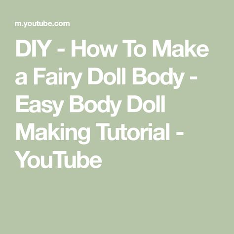 Wire Doll, Make A Fairy, Fairy Stuff, Doll Making Tutorials, Bendy Doll, Miniature Crafts, Doll Tutorial, Floral Wire, Doll Maker